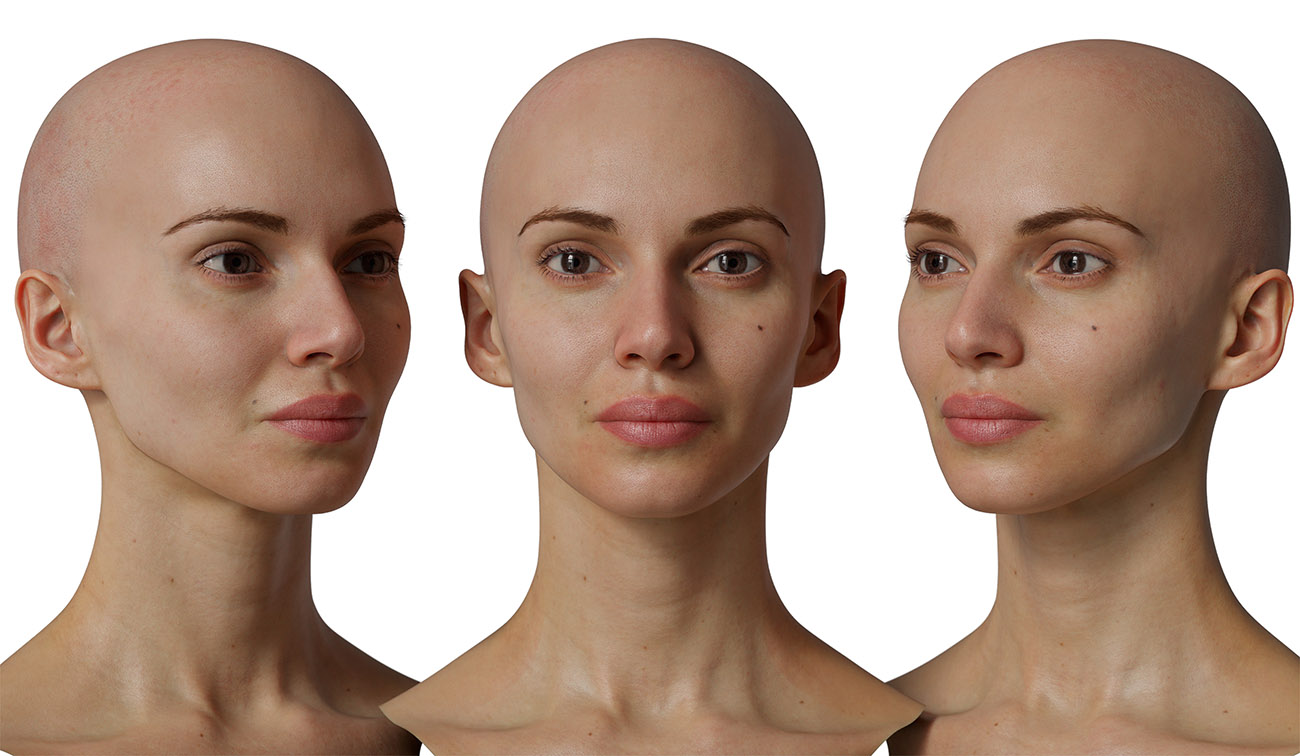 Female 3d head scan download